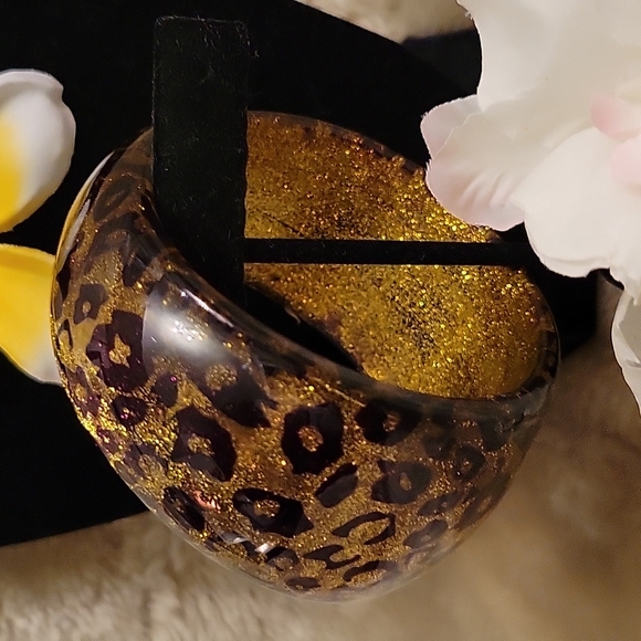 Bracelet Plastic Gold and Black - Picture 2 of 5